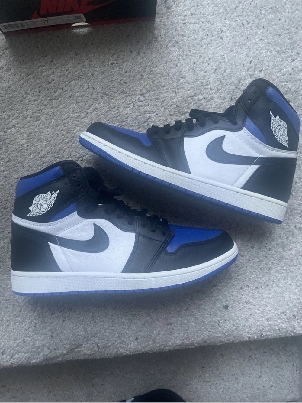 Air jordan 1 retro high og black/white game royal men’s shoes size 11